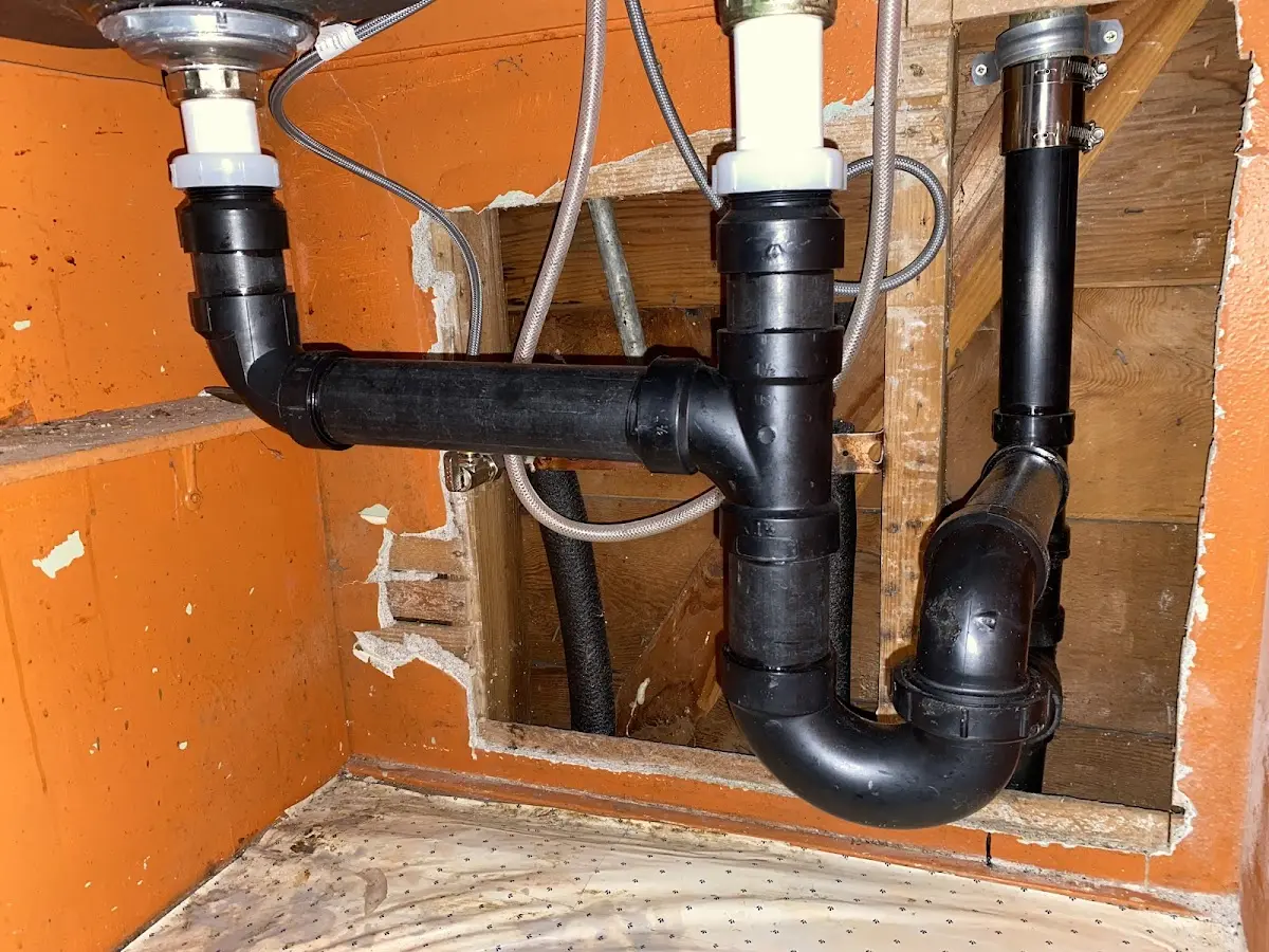 Professional Bathroom Installation equipment and tools on the job in Kenai